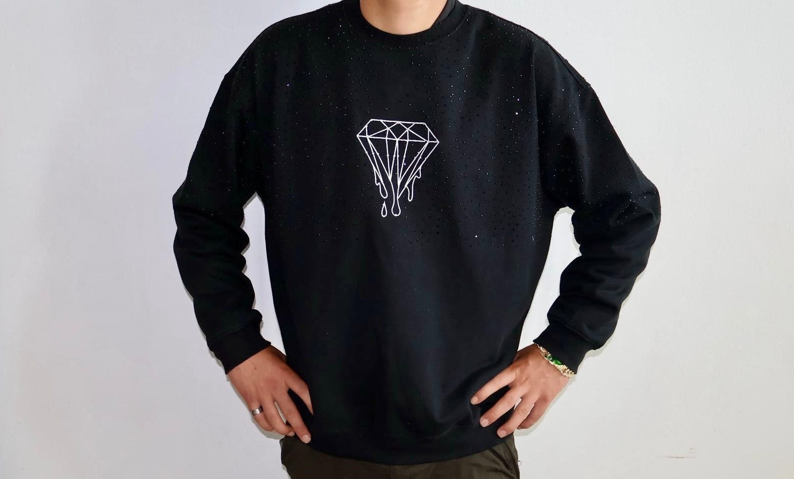White Diamond (sin gorro) - Sudadera Super Crown