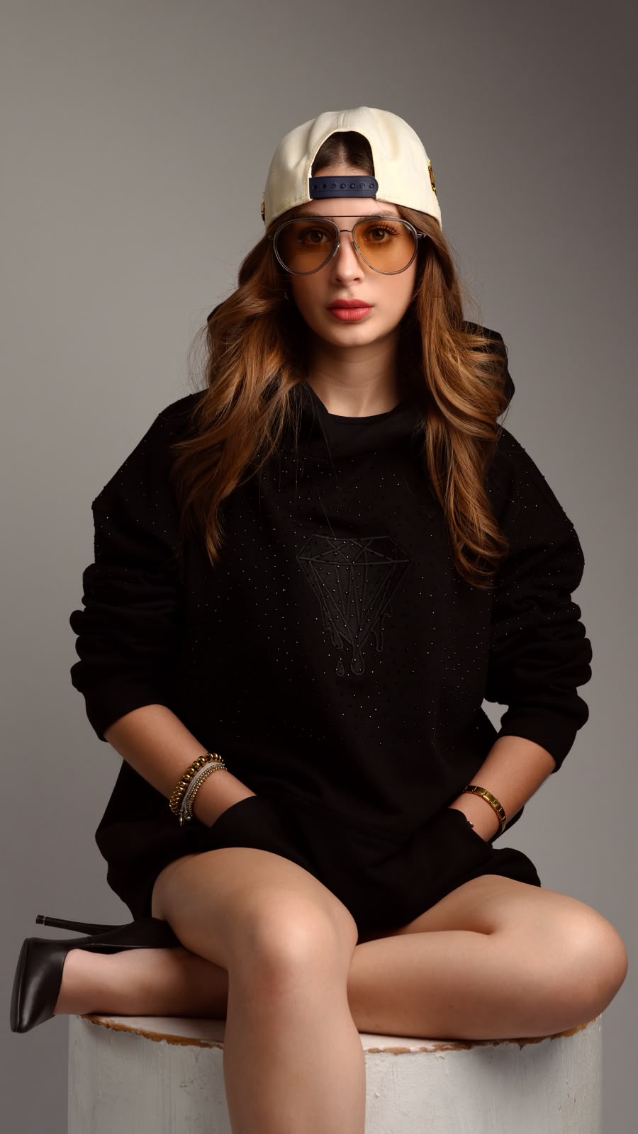 Black Diamond (con gorro) - Sudadera Super Crown