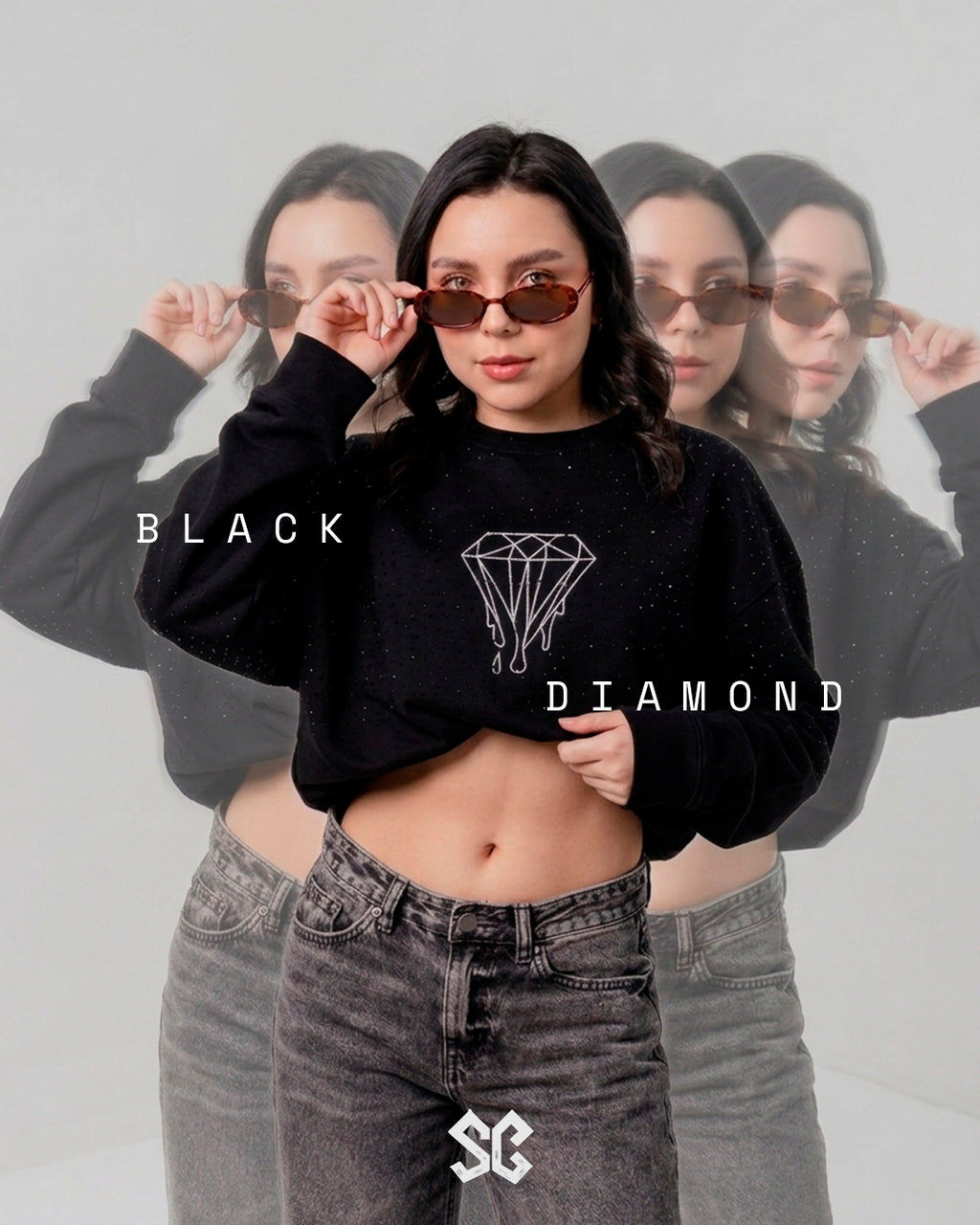 White Diamond (sin gorro) - Sudadera Super Crown
