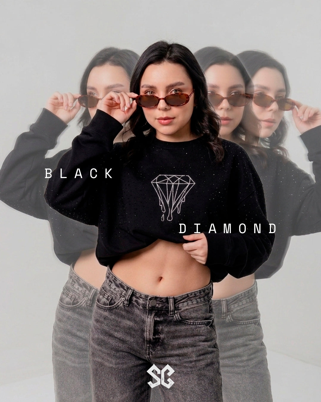 White Diamond (sin gorro) - Sudadera Super Crown
